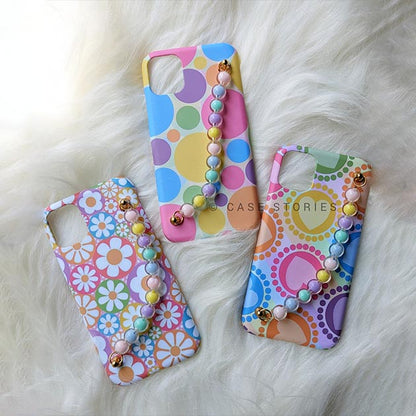 Crystal Beads Chain Mobile Cover