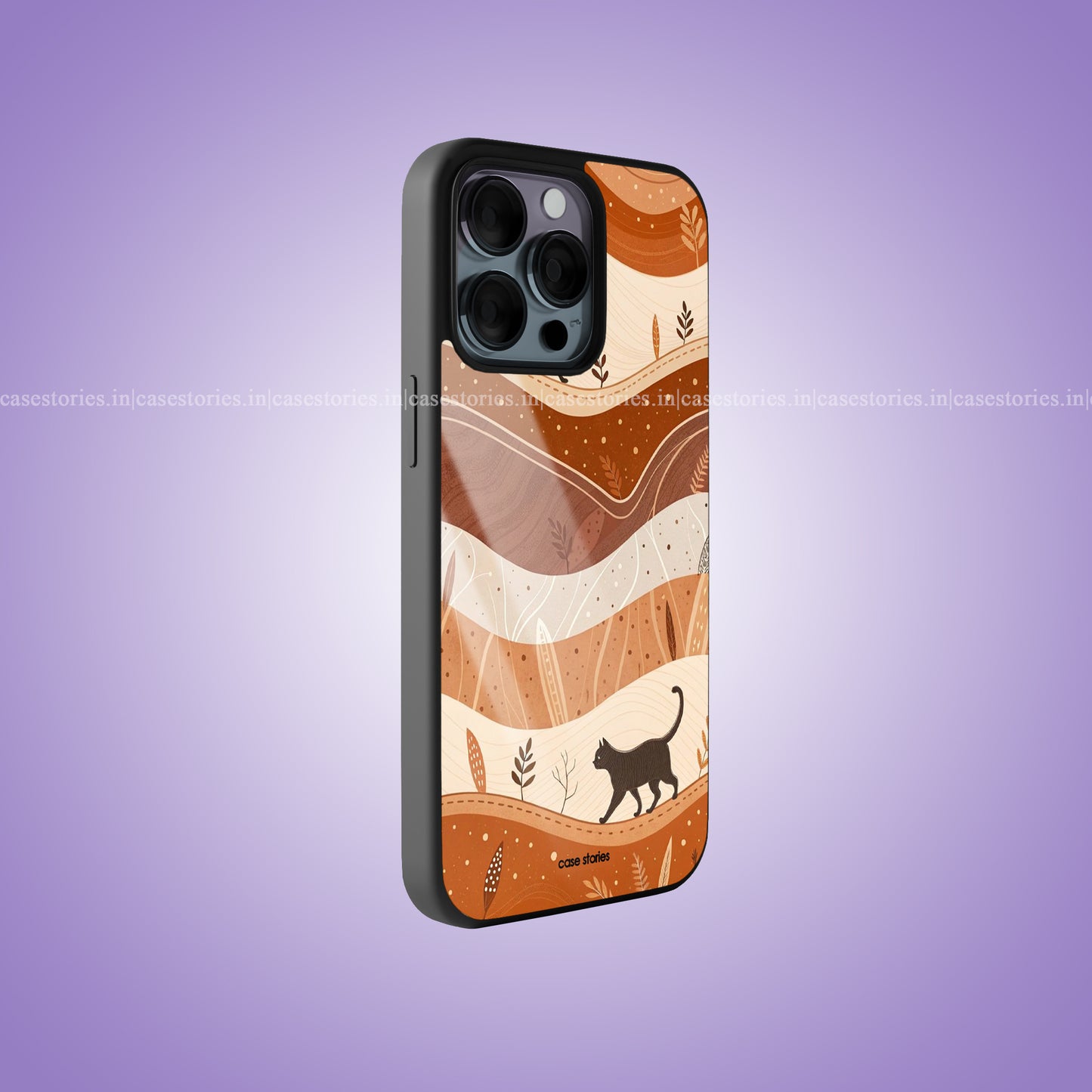 Orange Whiskers Premium Glossy Phone Case