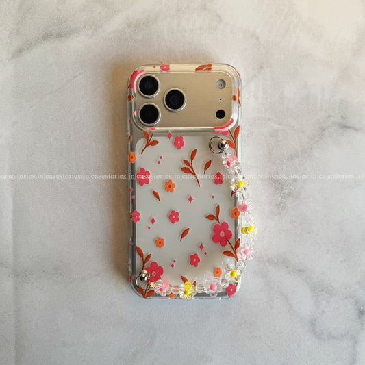 Peachy Petal Transparent Chain Case