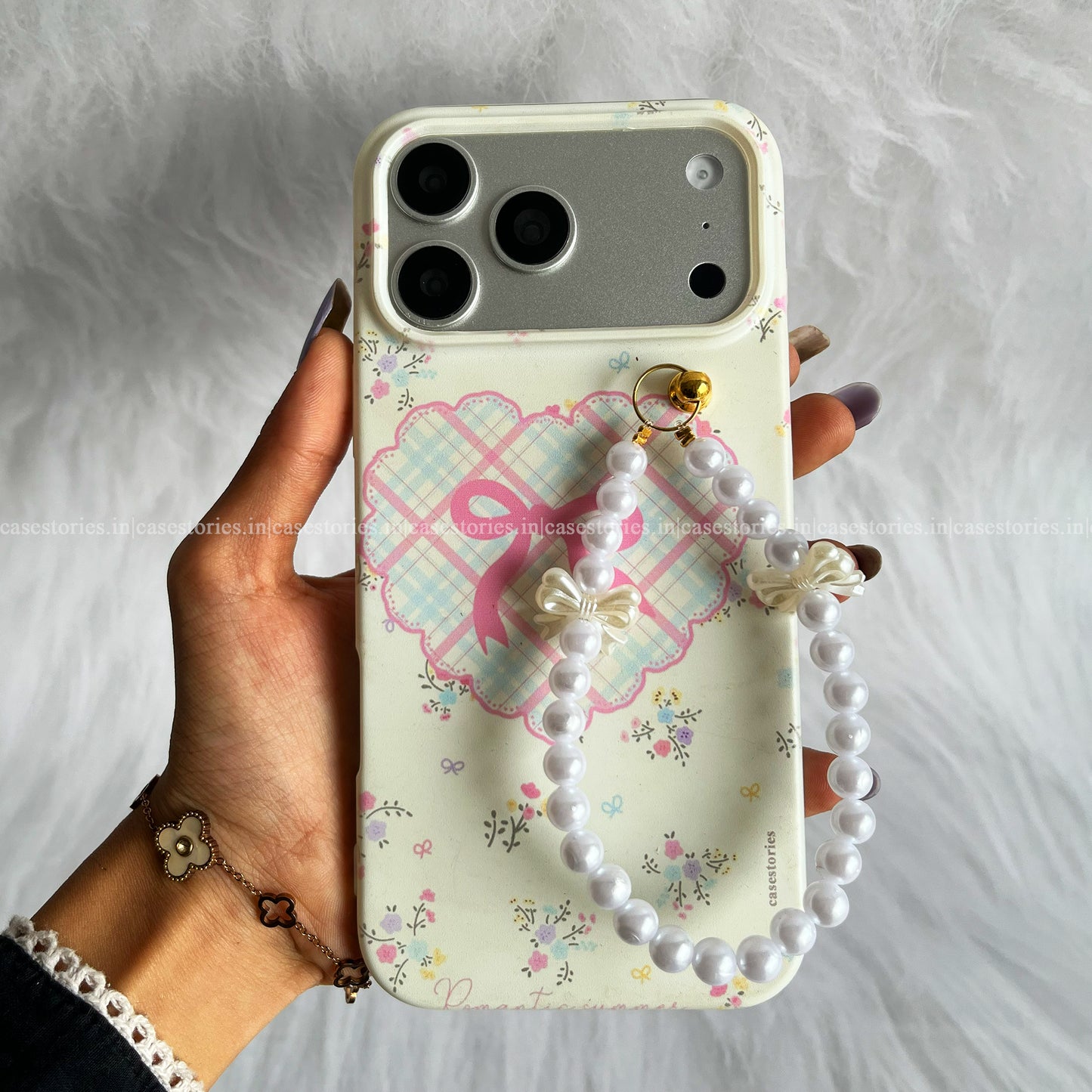 Pastel Heart Garden Chain Case