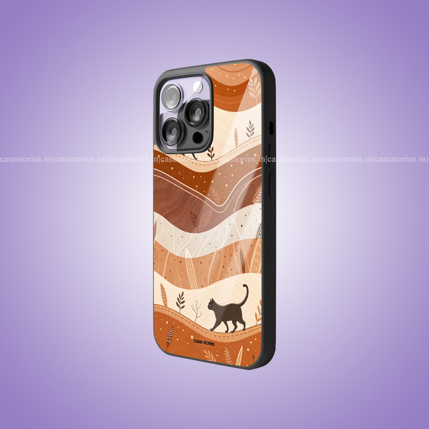 Orange Whiskers Premium Glossy Phone Case