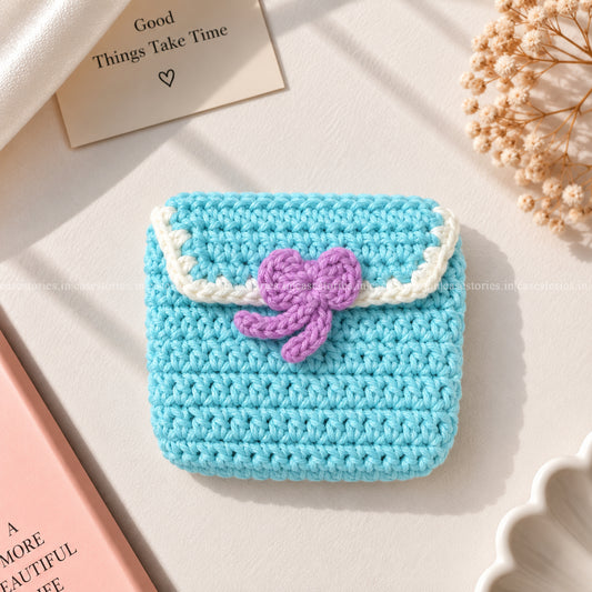 Crochet Light Blue AirPods Pockets