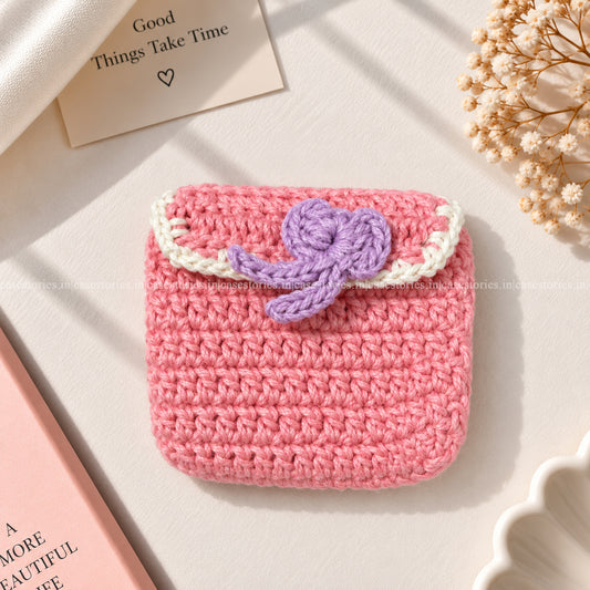 Crochet Pink AirPods Pockets