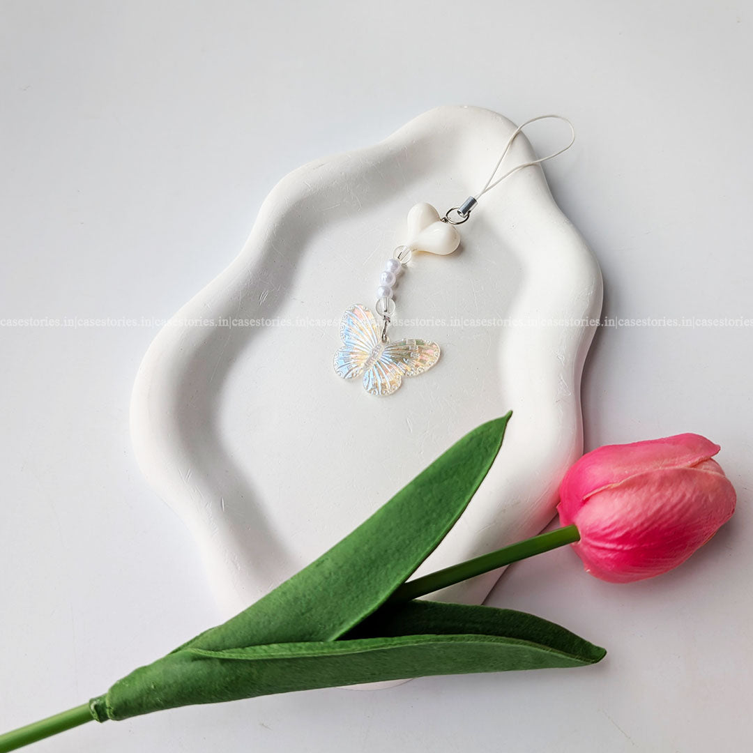 White Sweetheart Mobile Charm