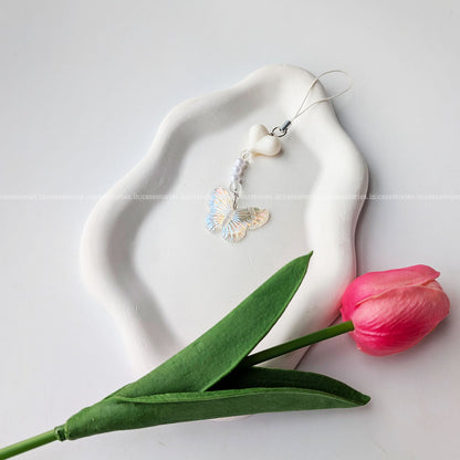 White Sweetheart Mobile Charm