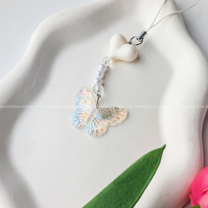 White Sweetheart Mobile Charm