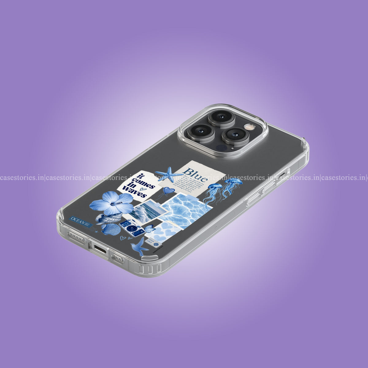 Blue Ocean Diary Clear Soft Case