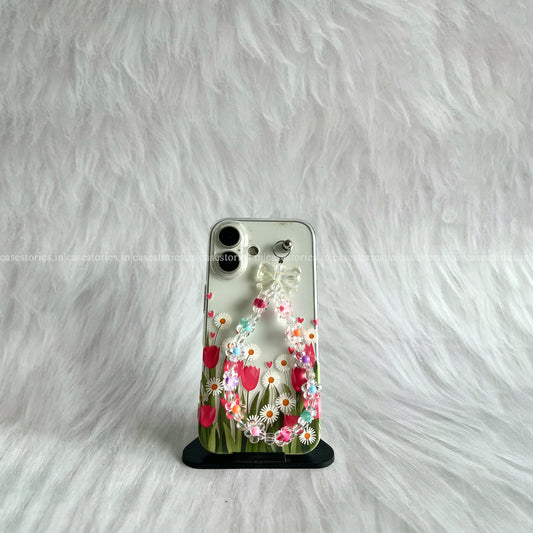 Tulip Garden Clear Chain Case