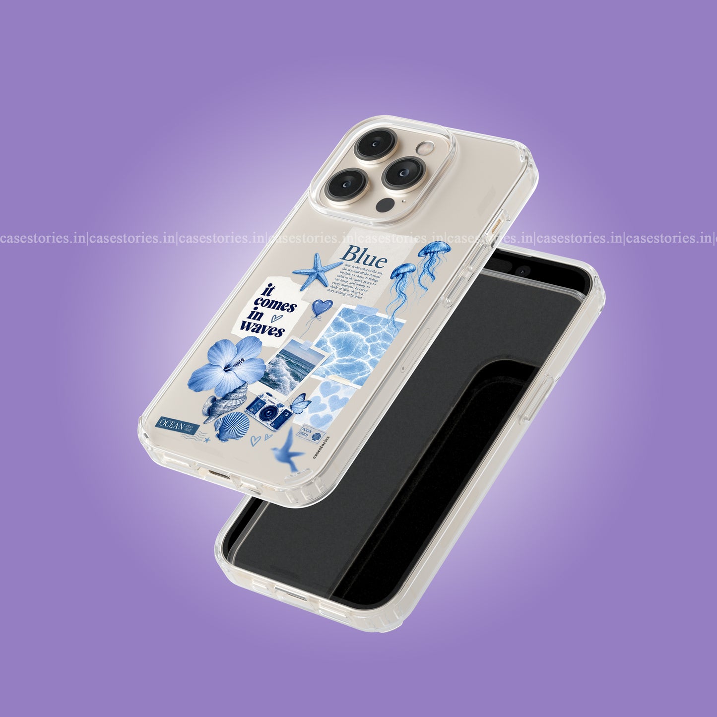 Blue Ocean Diary Clear Soft Case