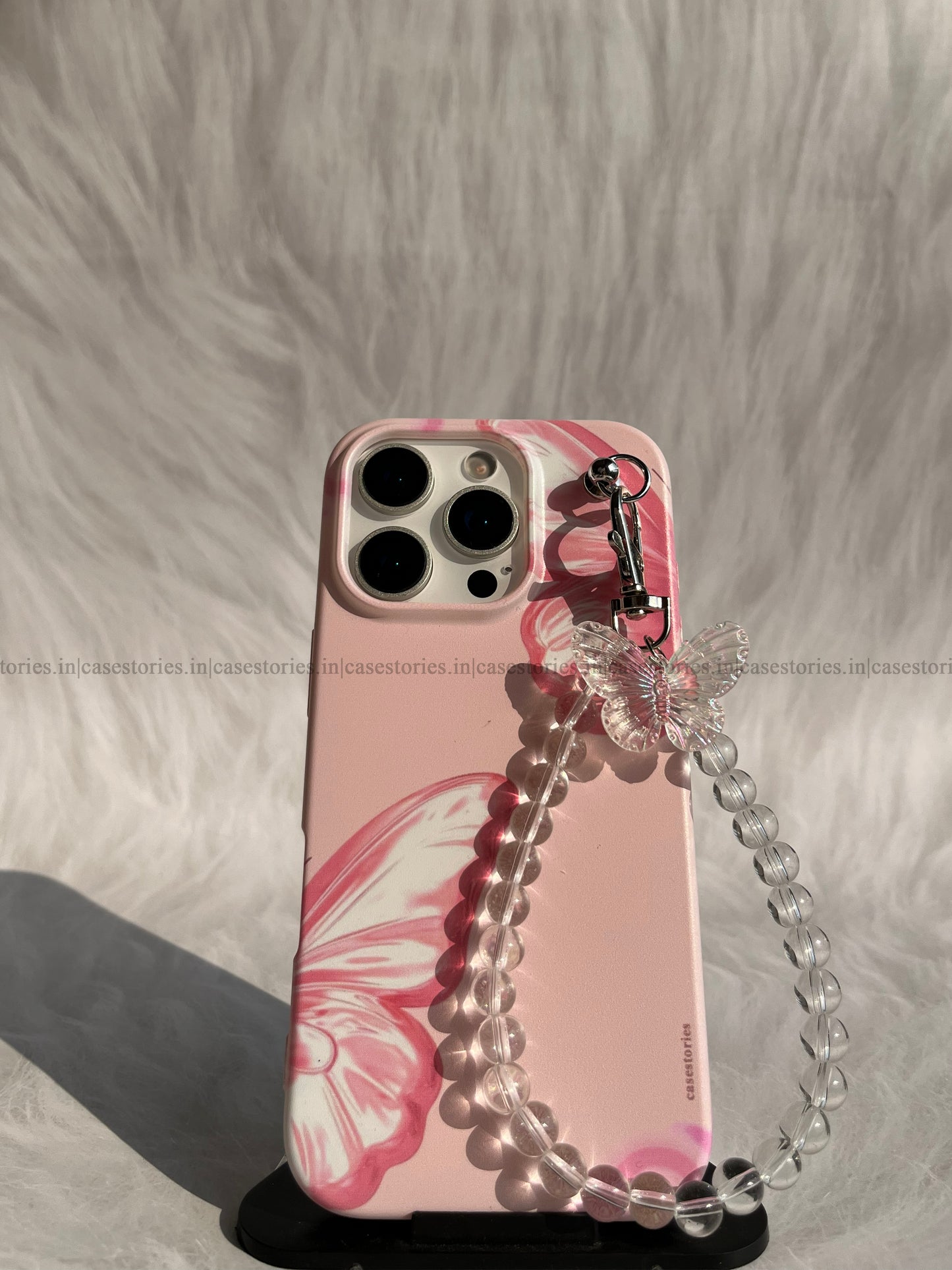 Blush Butterfly Chain Case