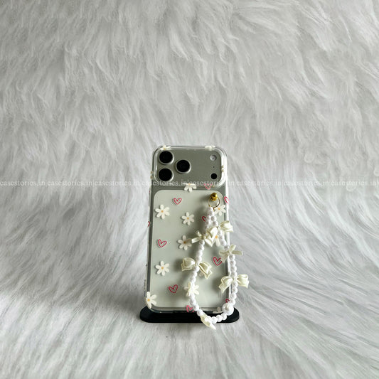 Pearl Petals Clear Chain Case