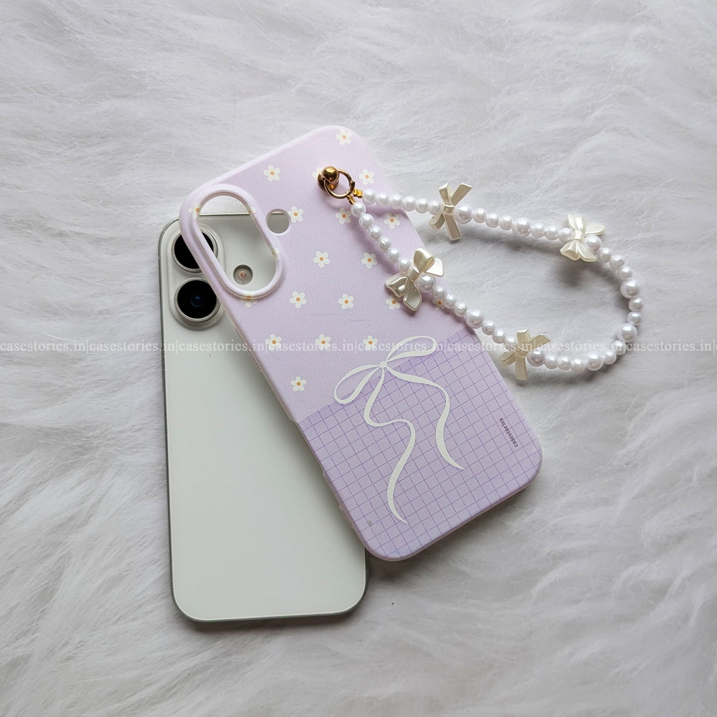 Purple Blush Bow Bloom Chain Case