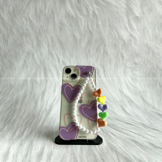 Sweetheart purple Bloom Case Transparent Mobile Cover