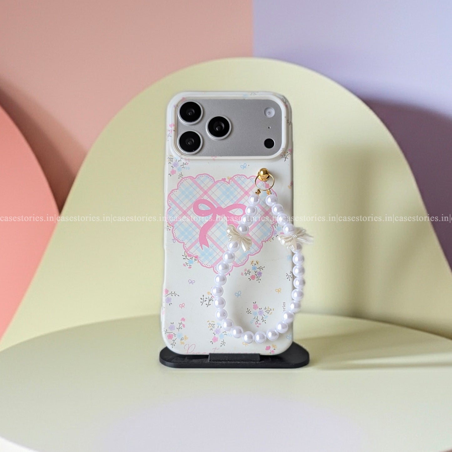 Pastel Heart Garden Chain Case