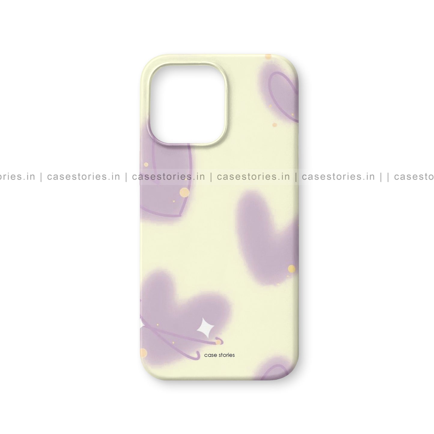 Aesthetic Purple Heart Pattern Mobile Cover