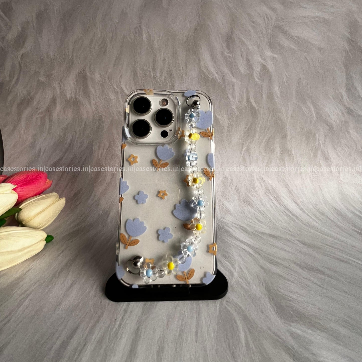 BLUE FLOWER Chain Soft Case