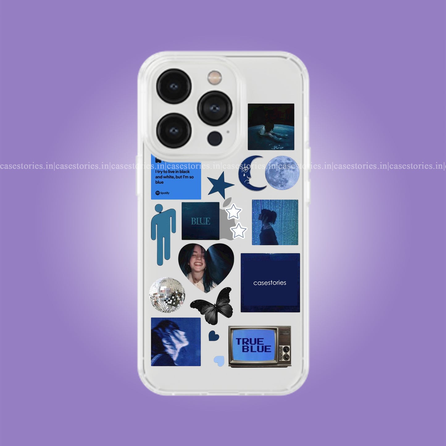Billie Elish Blue Vibe Clear Soft Case