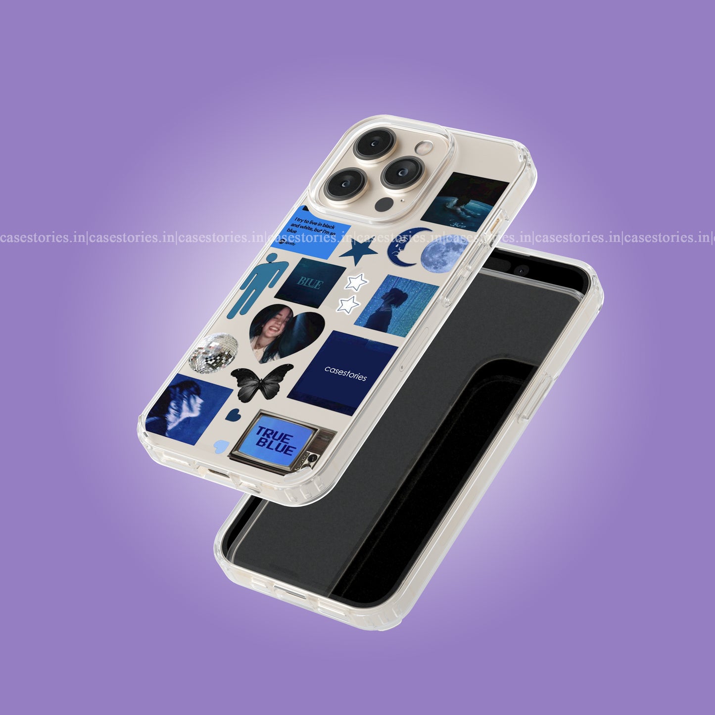 Billie Elish Blue Vibe Clear Soft Case