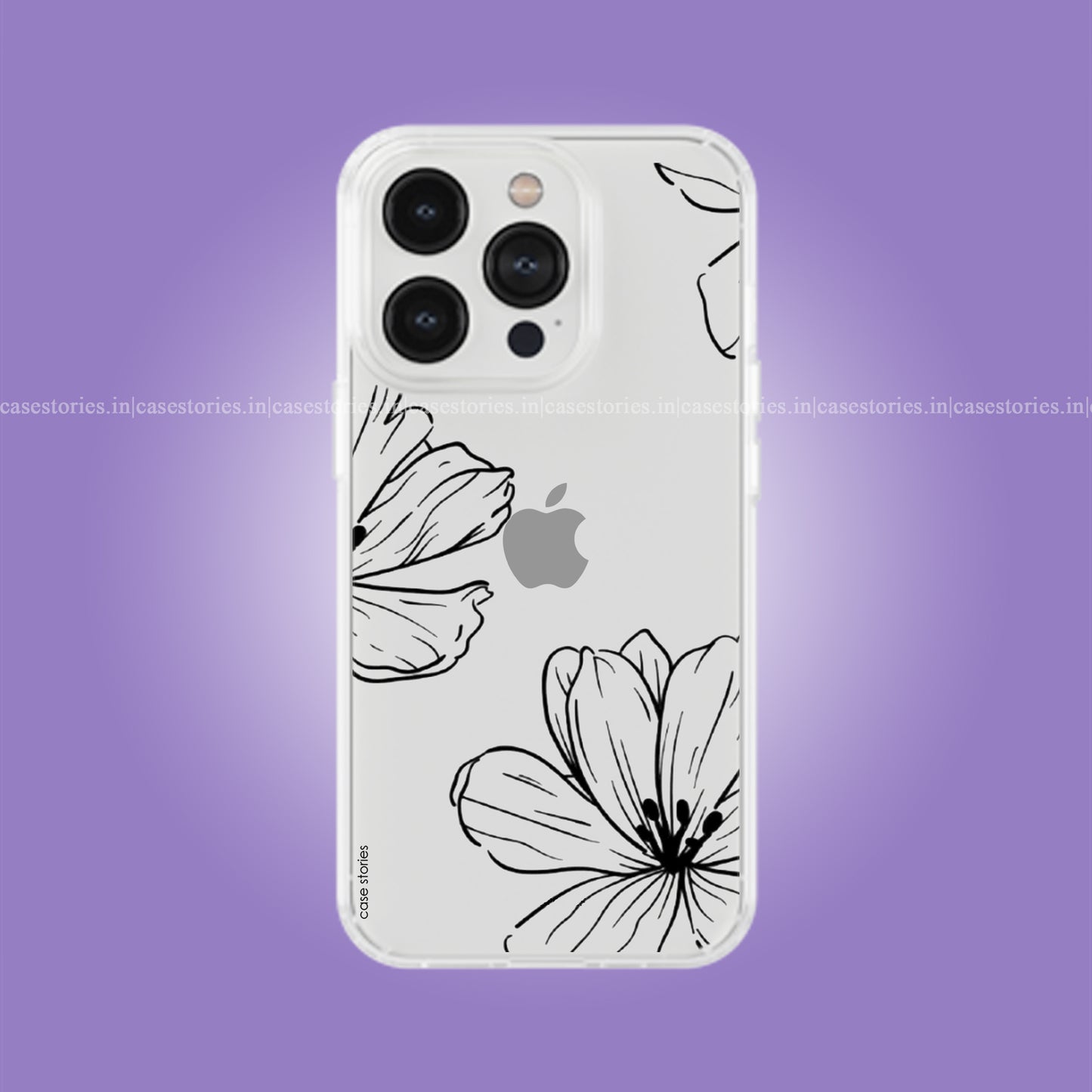 Bloom In Lines Floral Clear Soft Case