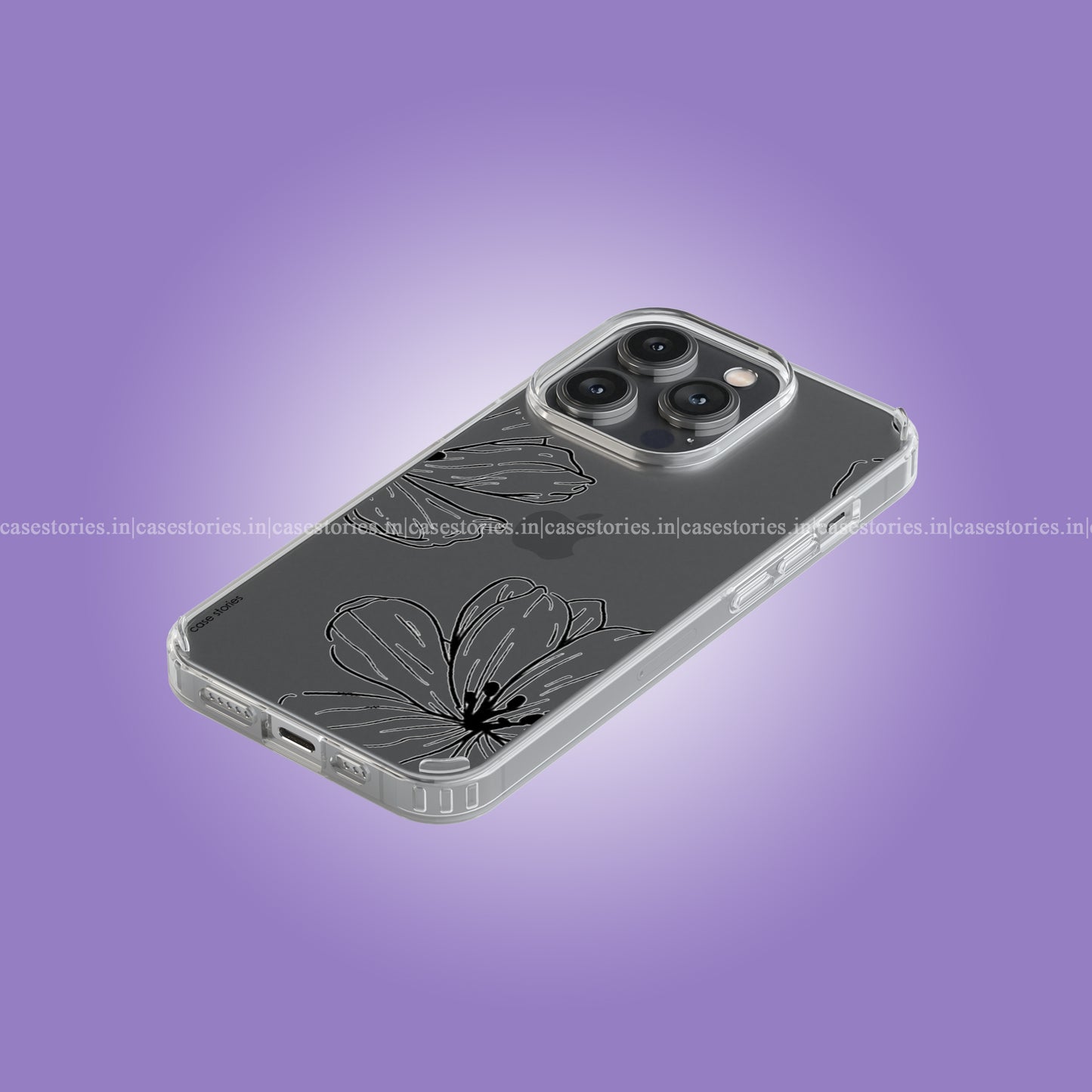 Bloom In Lines Floral Clear Soft Case