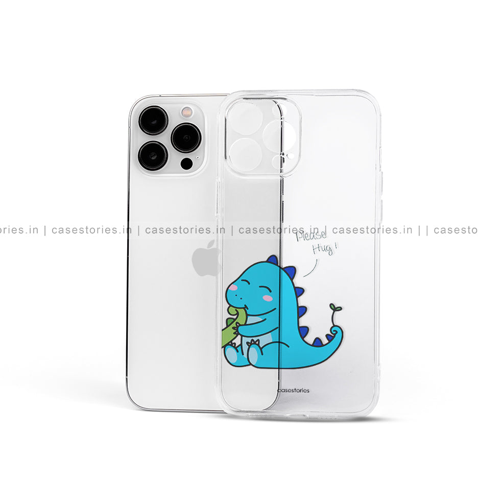 Blue Dino Love Couple Mobile Cover