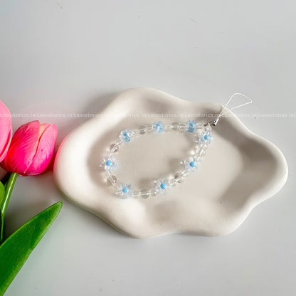 Blue Floral Dayz Mobile charm