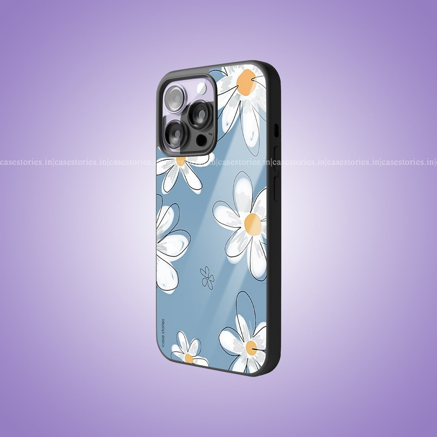 Blue Daisy Dream Premium Glossy Phone Case
