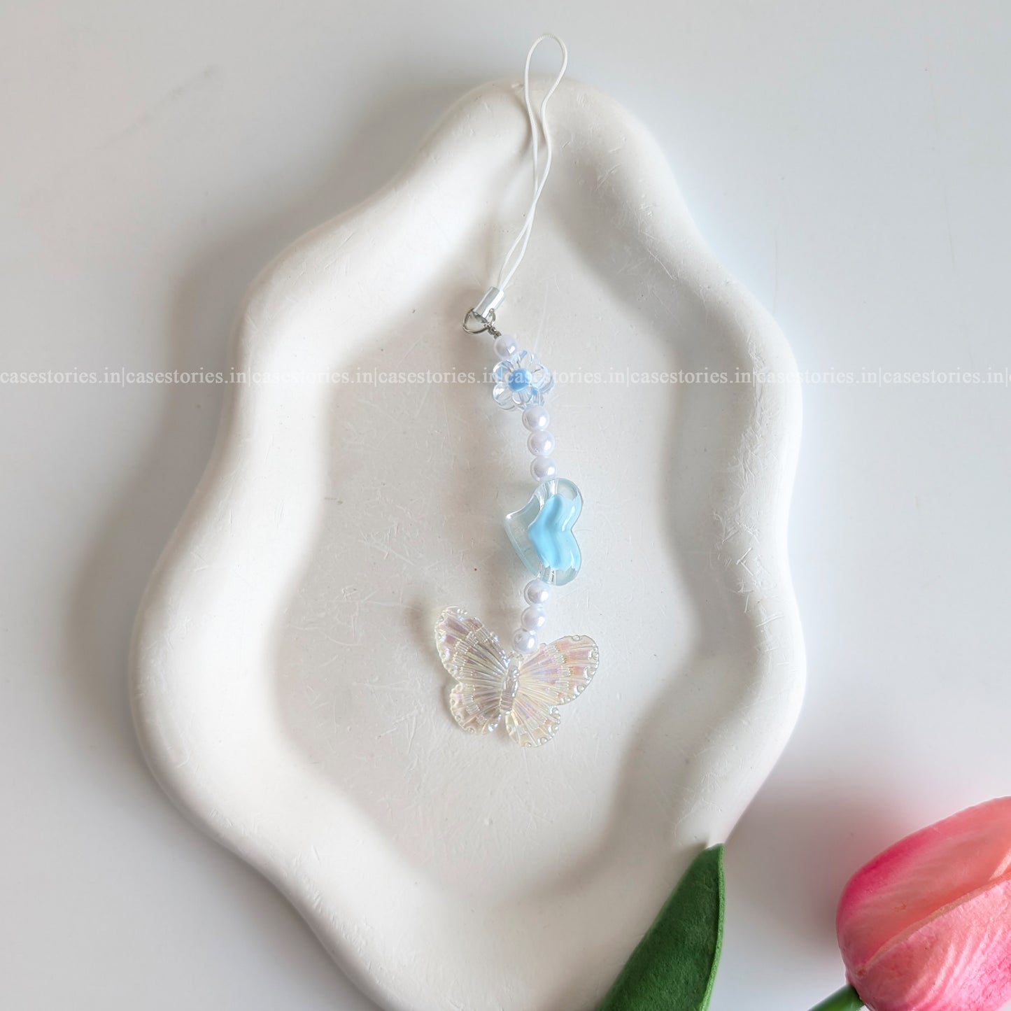 Blue Heartwing Mobile Charm