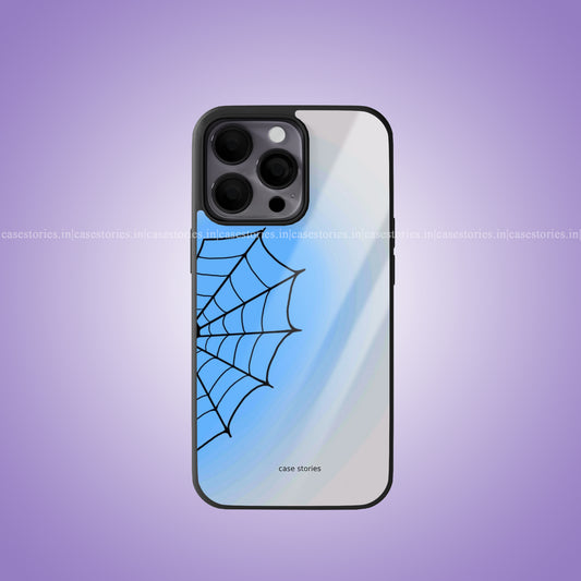 Blue Web Of Love Couple Premium Glossy Phone Case