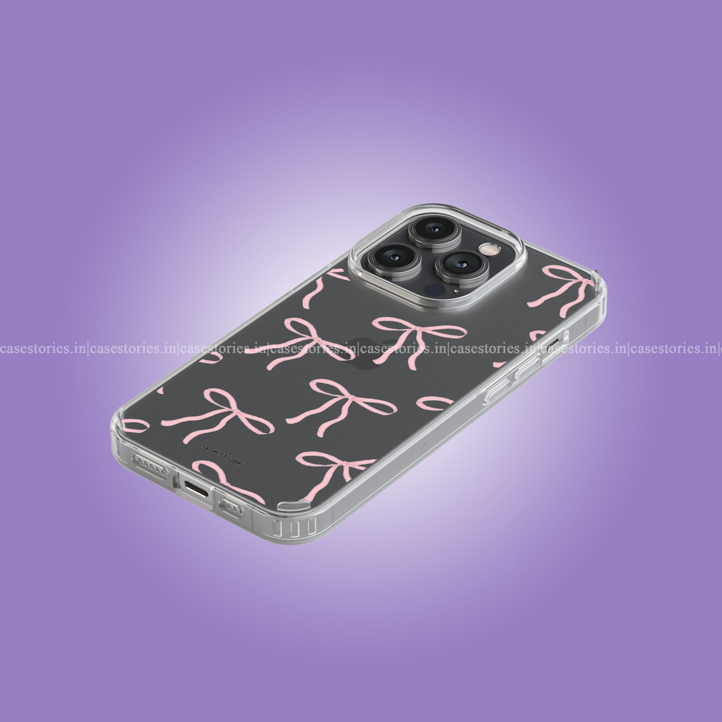 BlushBows in Pink Clear Soft Case