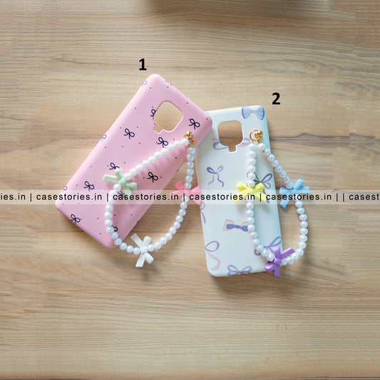 Aesthetic Pastel Bow Charm Mobile Cover