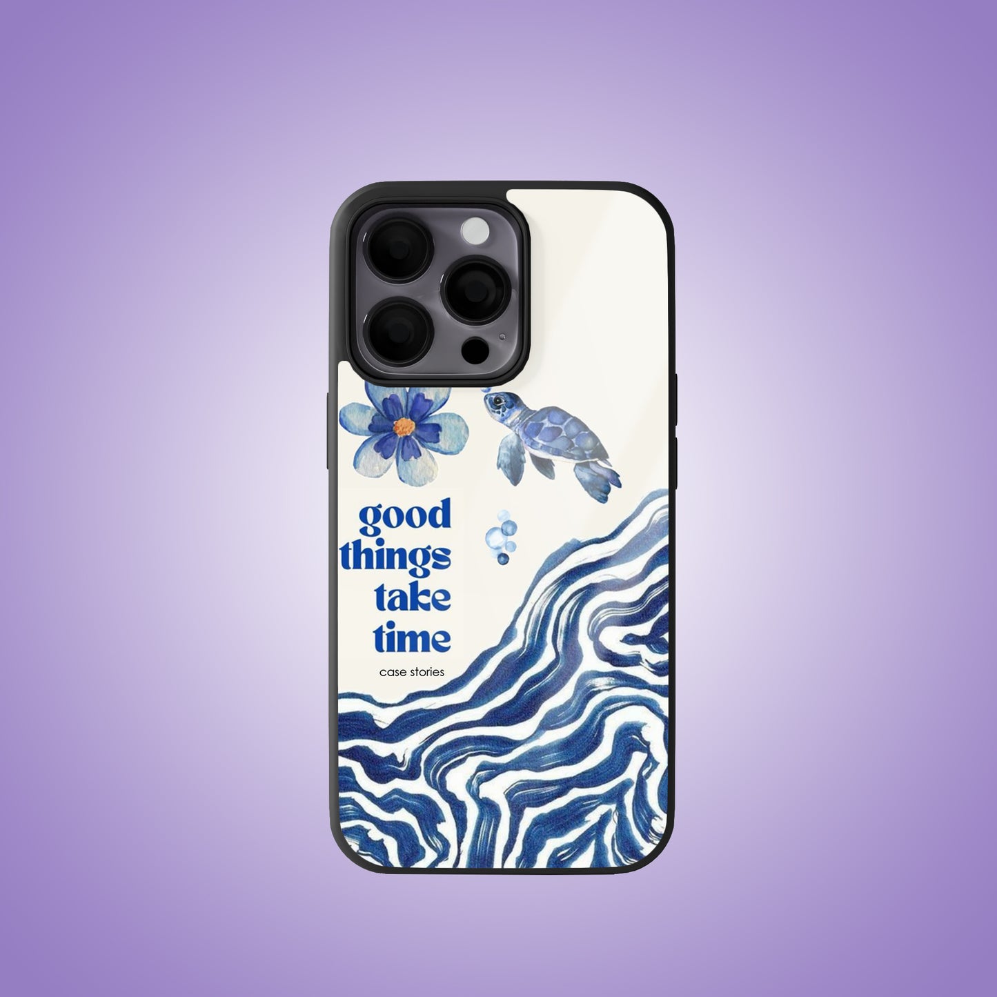 Bubbles & Waves Premium Glossy Phone Case
