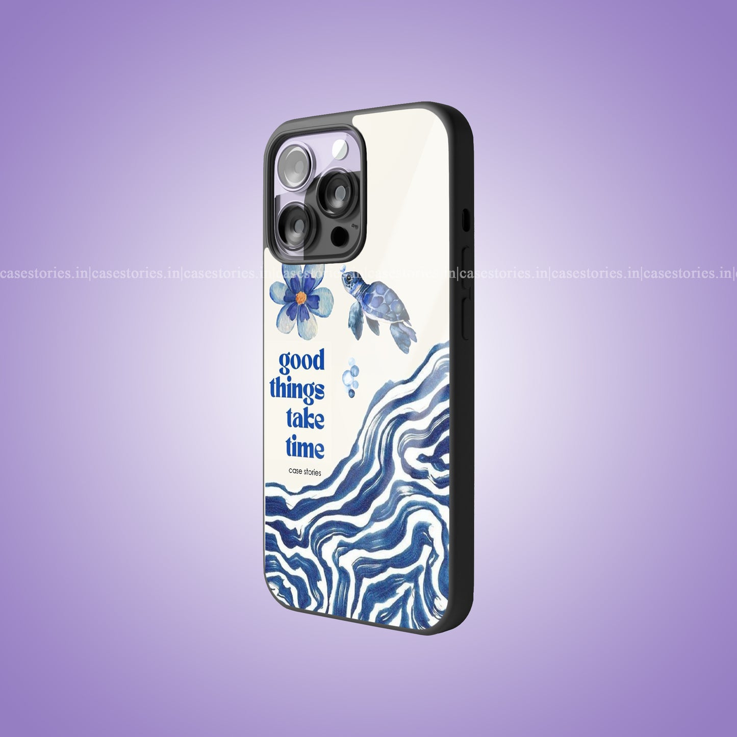 Bubbles & Waves Premium Glossy Phone Case