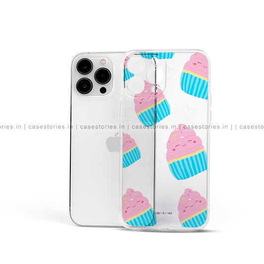 Cup Cake Doodle Transparent Mobile Cover