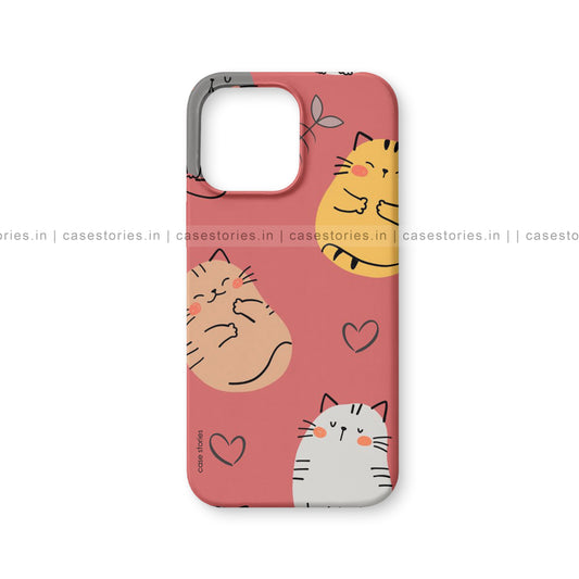 Cute Cats Pattern Aesthetic Mobile Cover