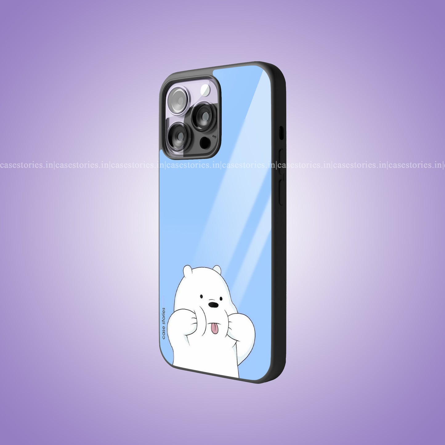 Cute Polar Bear Cover Premium Glossy Phone Case