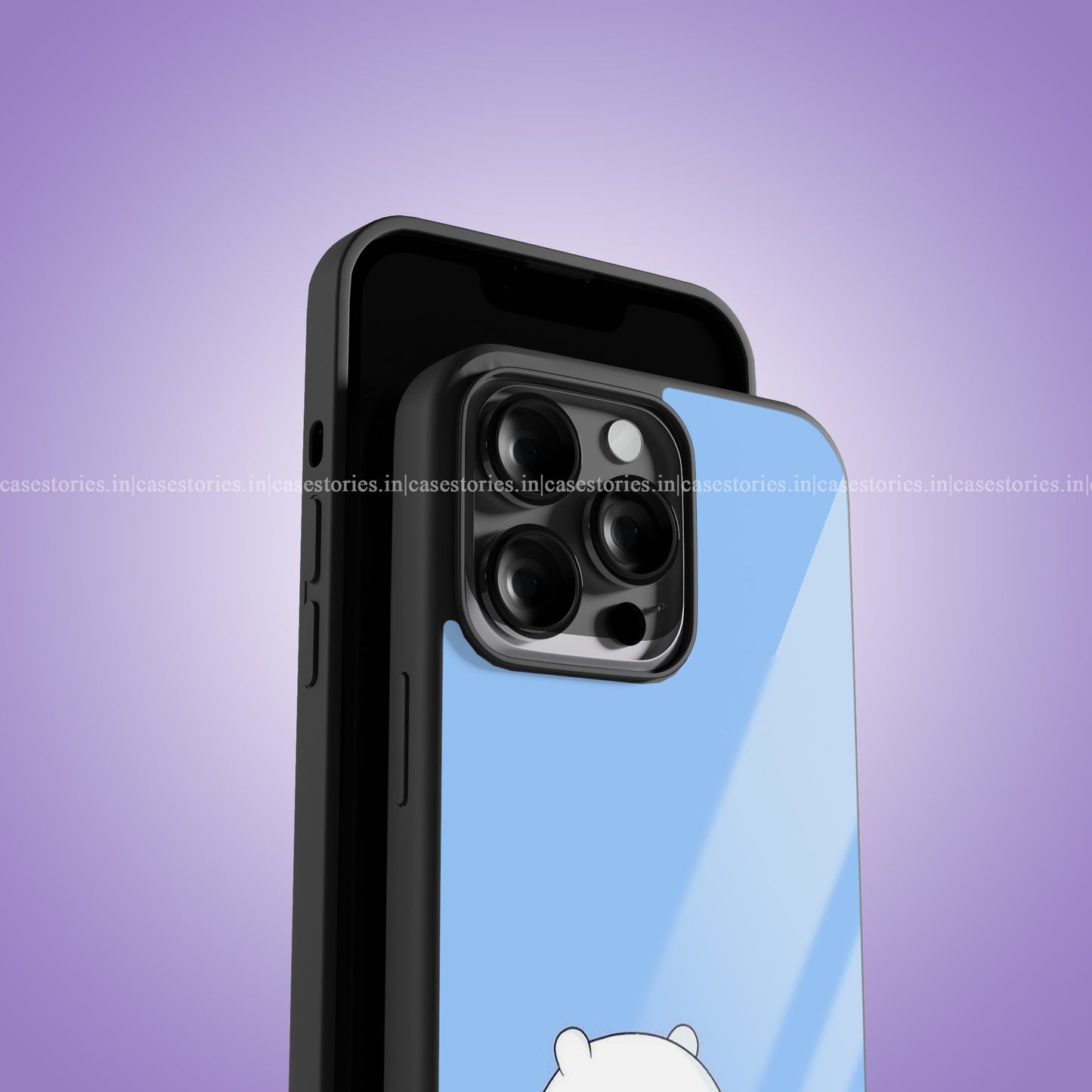 Cute Polar Bear Cover Premium Glossy Phone Case