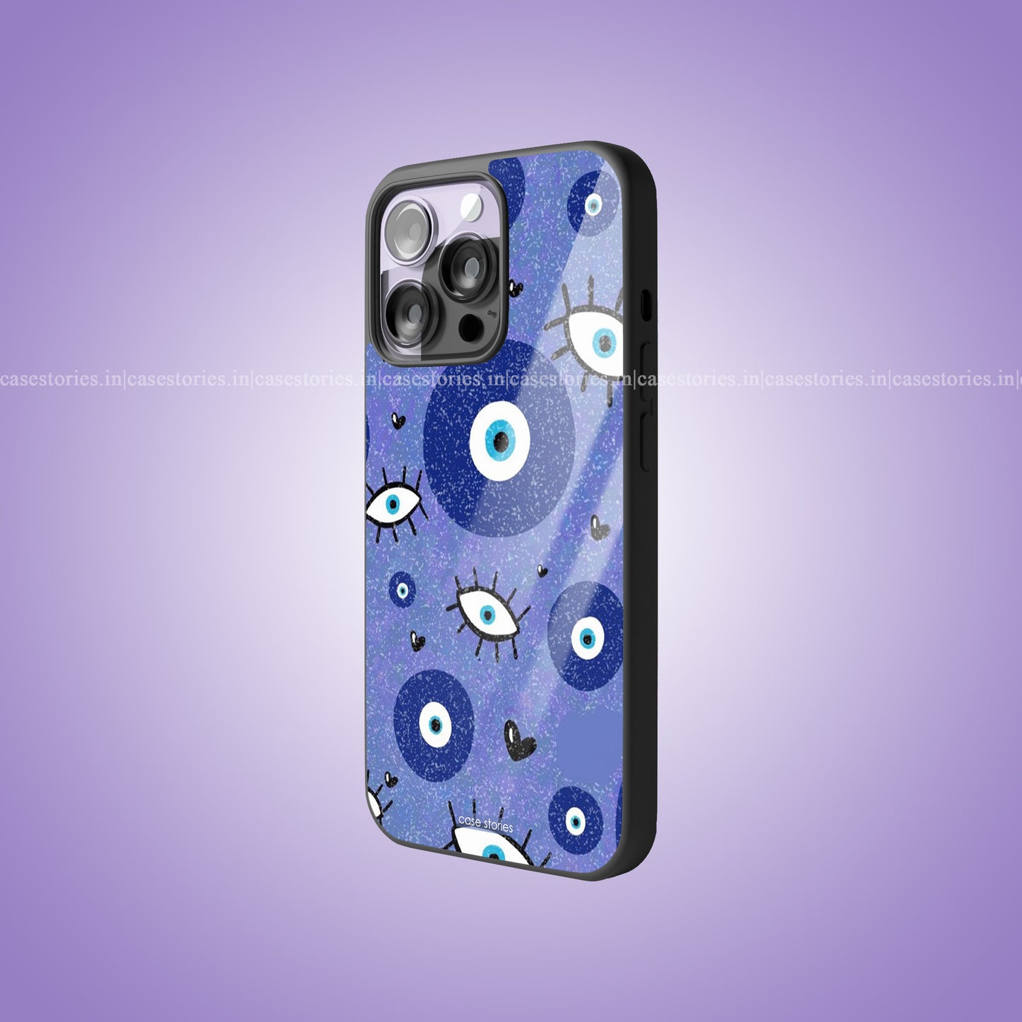 Evil Eyes Pattern Aesthetic Premium Glossy Phone Case