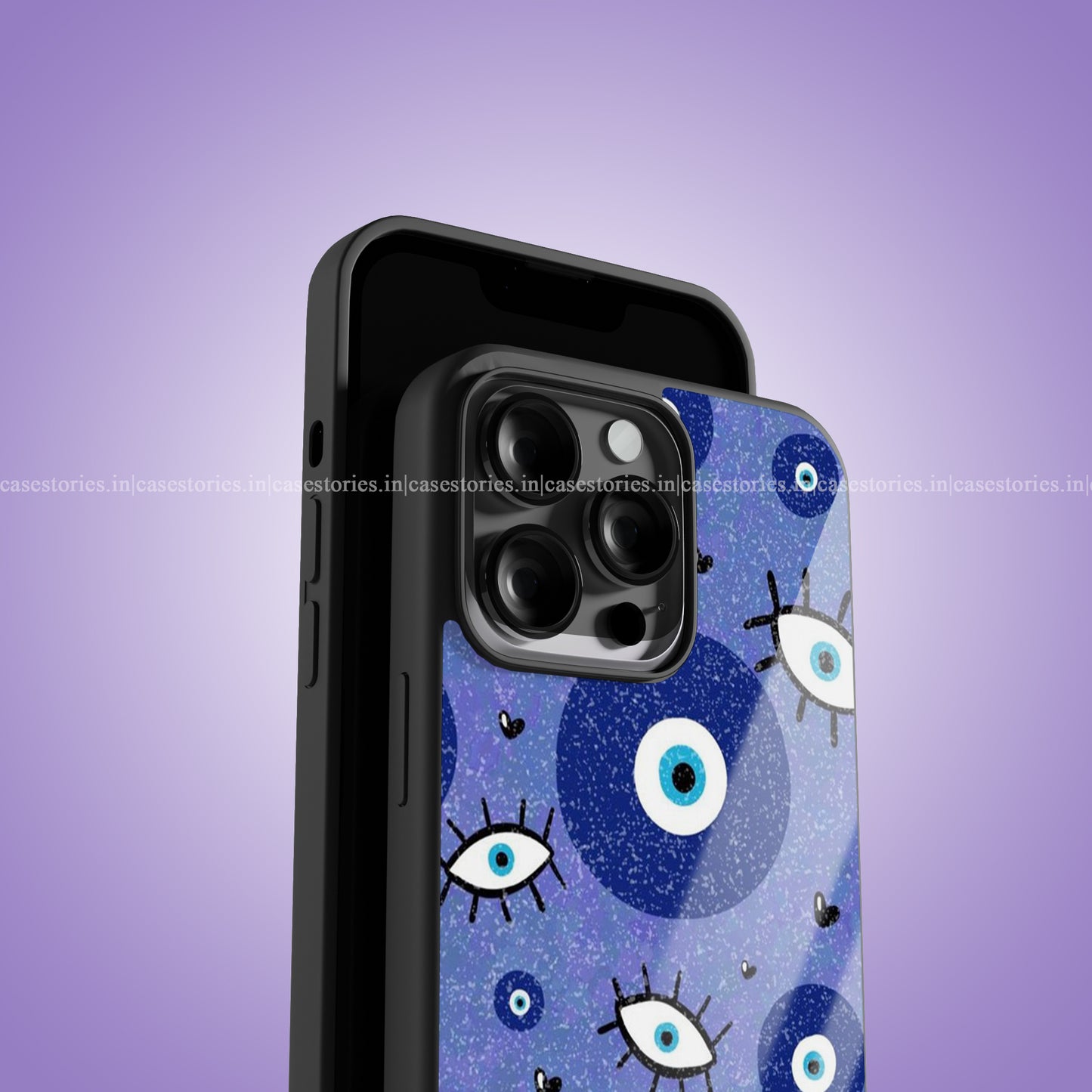 Evil Eyes Pattern Aesthetic Premium Glossy Phone Case