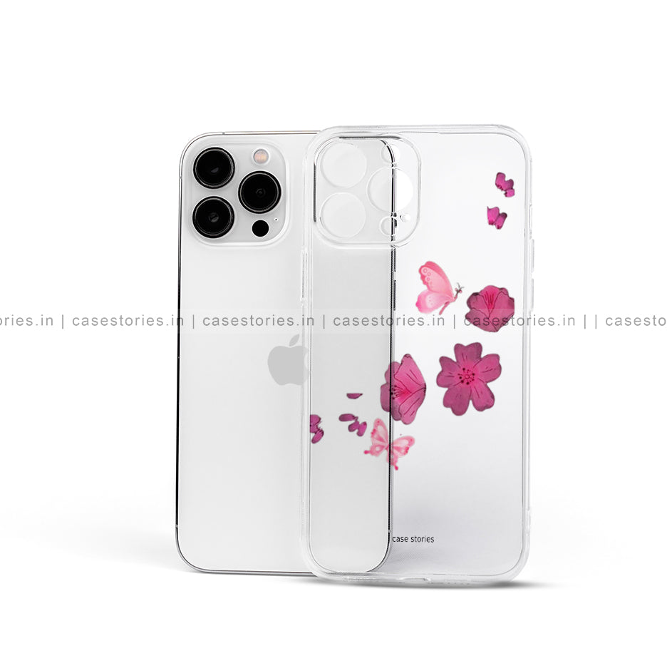 Fantasy Flower Pattern Transparent Mobile Cover