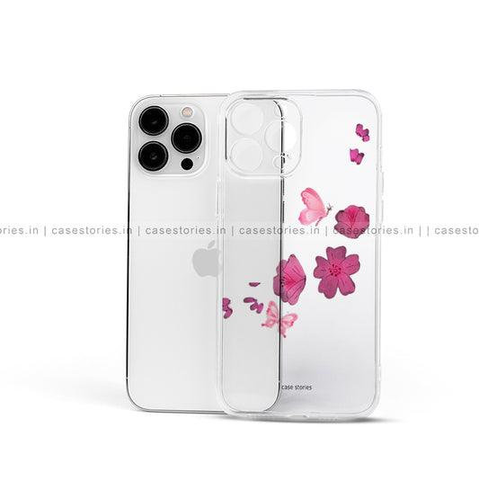 Fantasy Flower Pattern Transparent Mobile Cover