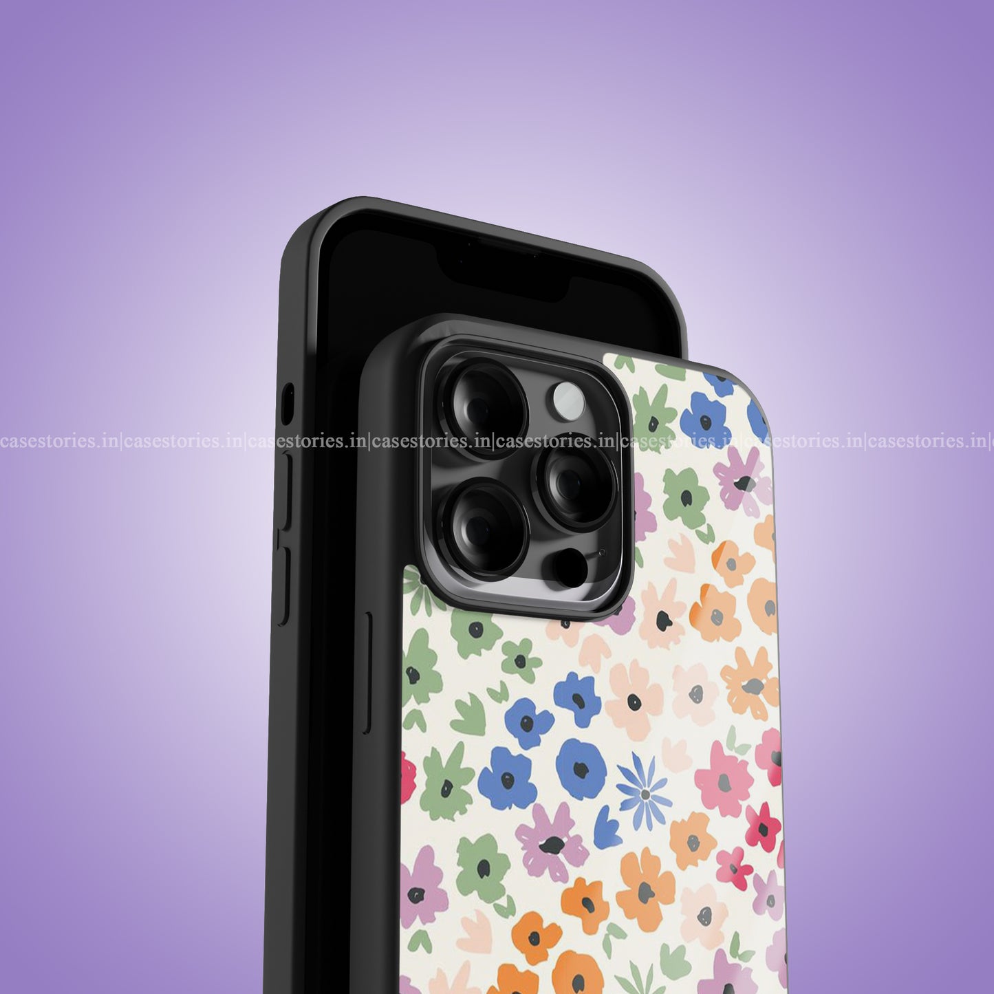 Floral Aura Custom Name Premium Glossy Phone Case