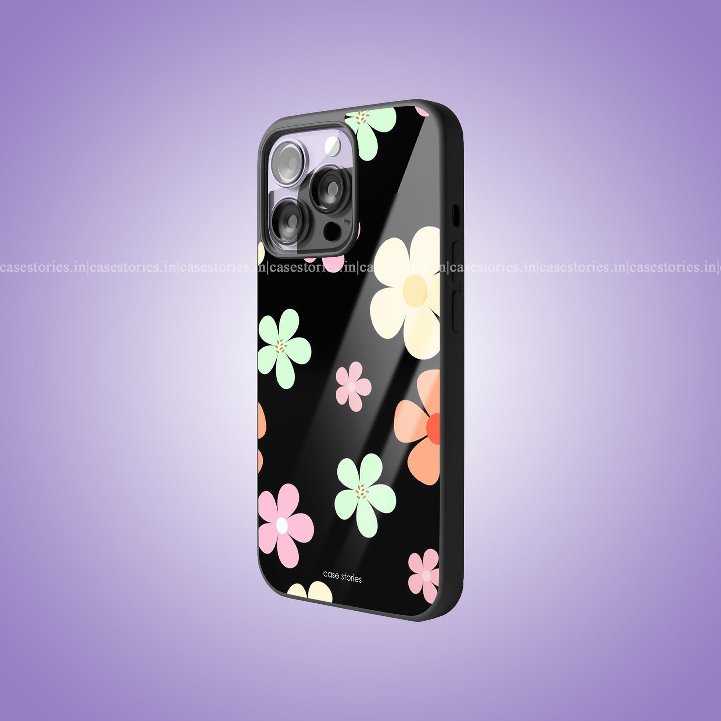 Floral Canvas Aesthetic Premium Glossy Phone Case