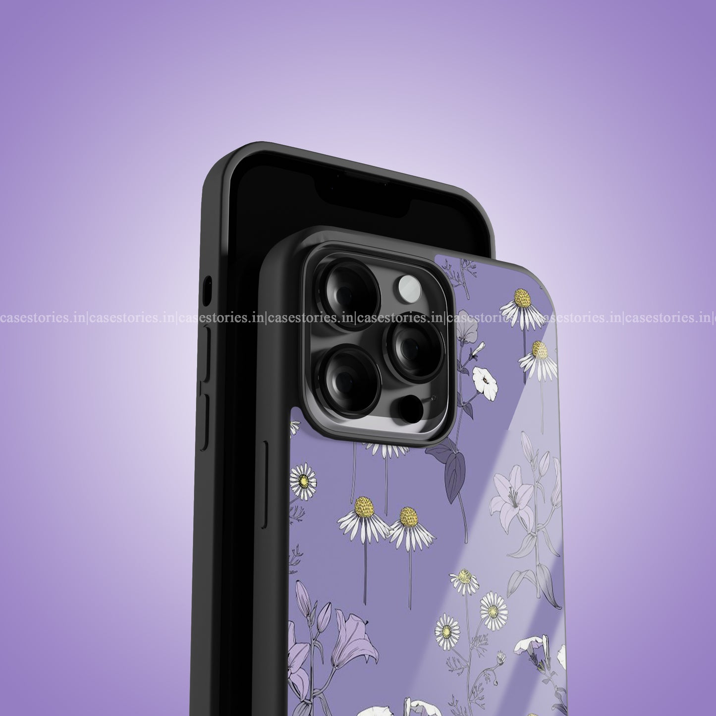 Floral Fantasy Purple Edition Premium Glossy Phone Case