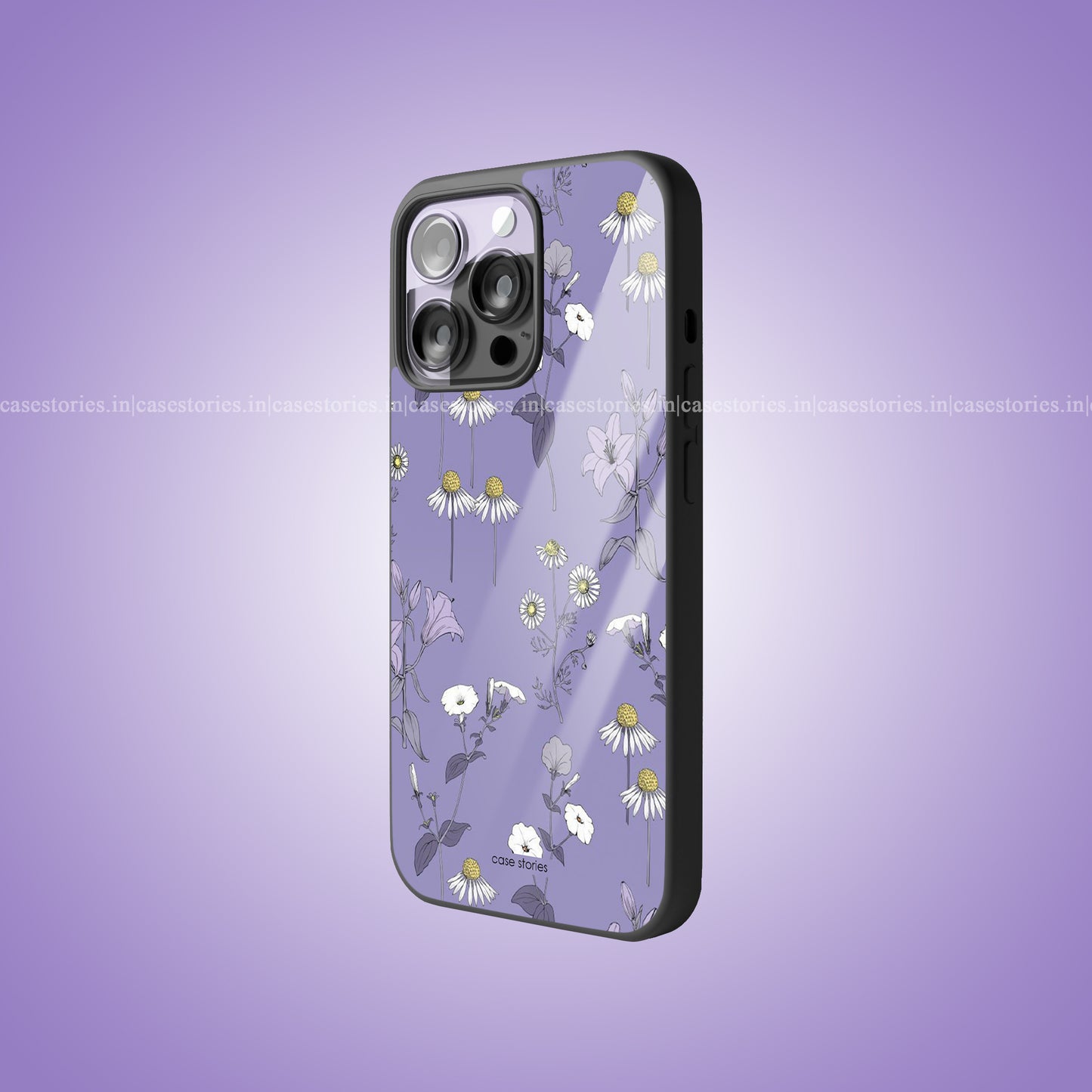 Floral Fantasy Purple Edition Premium Glossy Phone Case