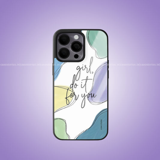 Girl Do It For You Aesthetic Quote Premium Glossy Phone Case