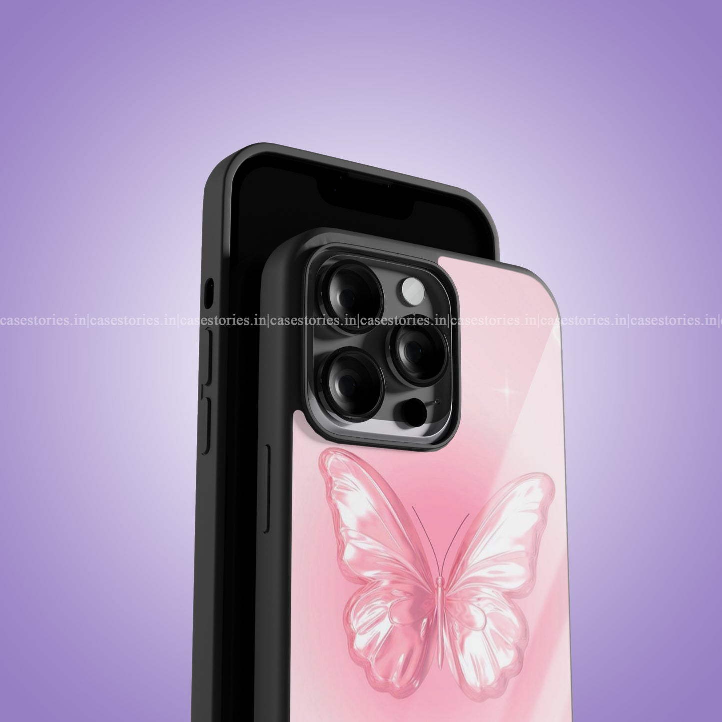 Glitterfly Butterfly Glow Premium Glossy Phone Case