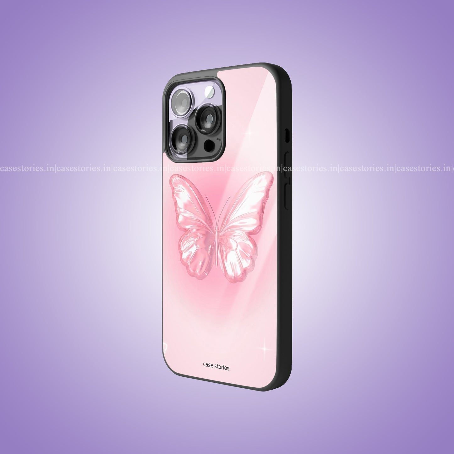 Glitterfly Butterfly Glow Premium Glossy Phone Case