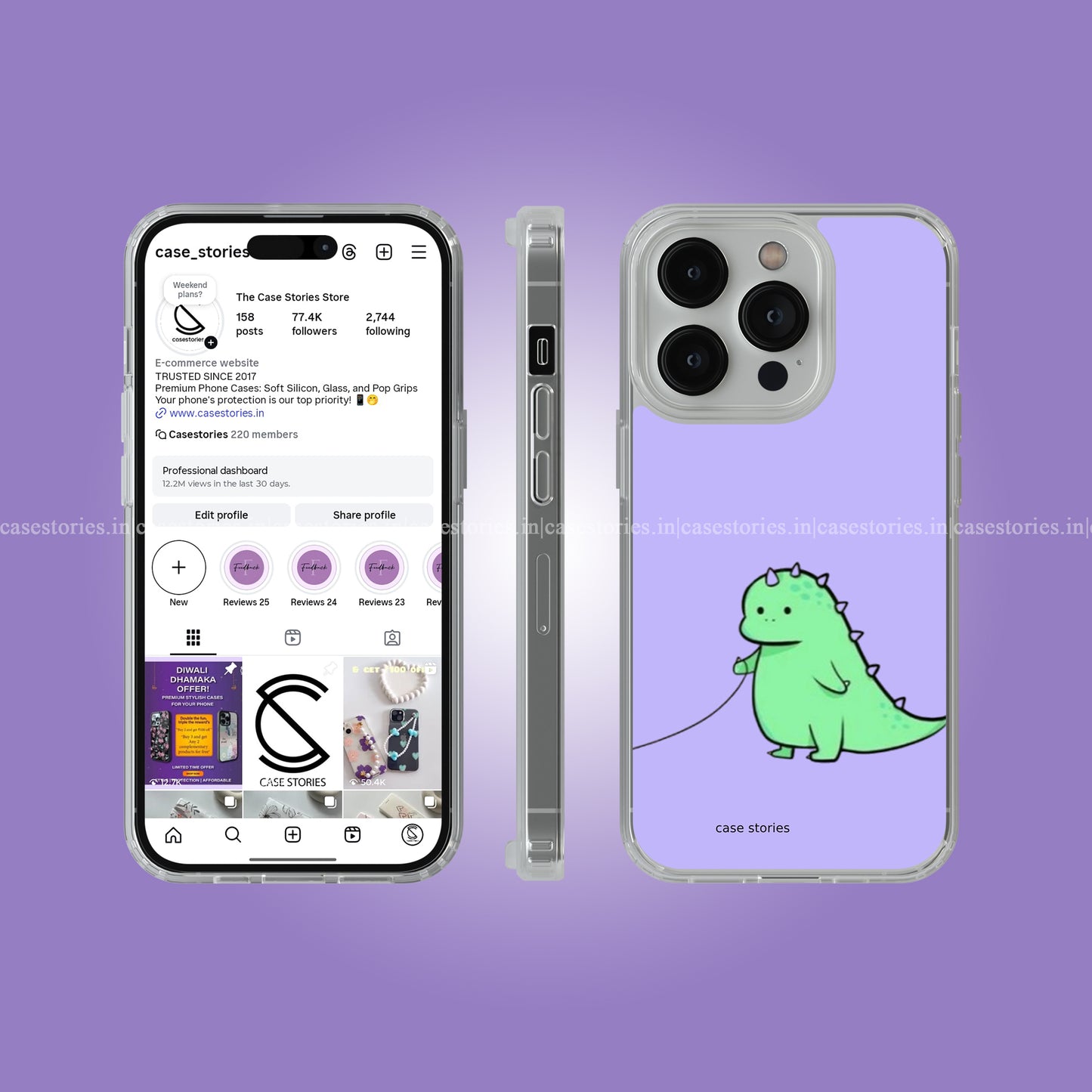 Heartstrings Green Dino Couple Soft Case