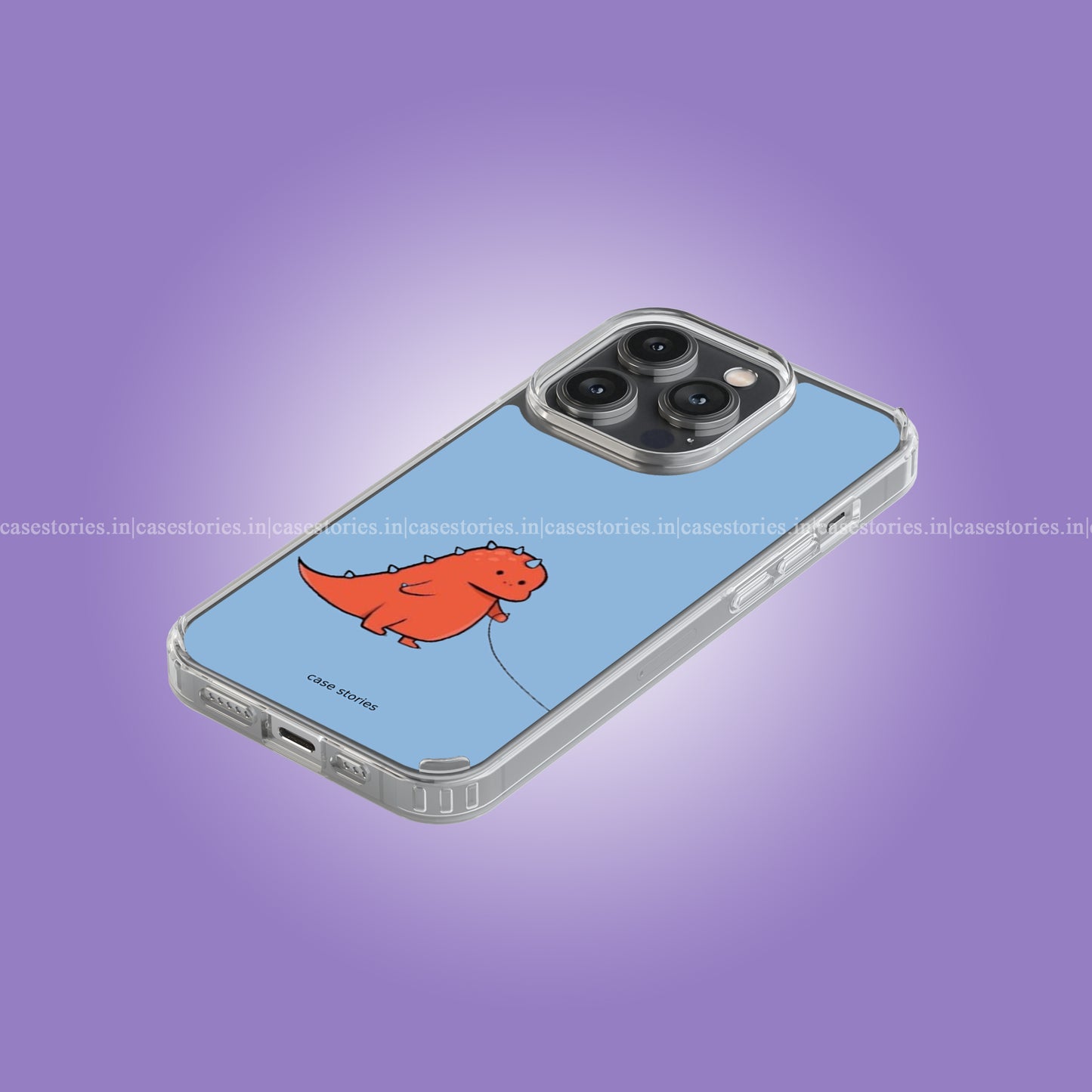 Heartstrings Red Dino Couple Soft Case